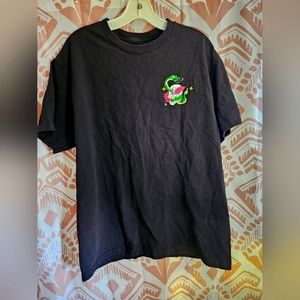 A. Lab Locals Only Skull Double Sided Print Cotton T-shirt